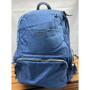 Tumi Calais Blue Nylon Voyageur Tech Laptop Backpack Women's Travel